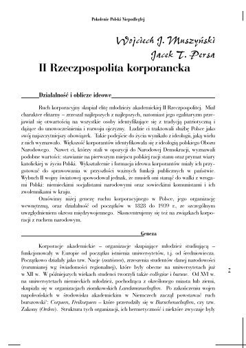 Wojciech J. Muszyƒski Jacek T. Persa II Rzeczpospolita ... - Glaukopis