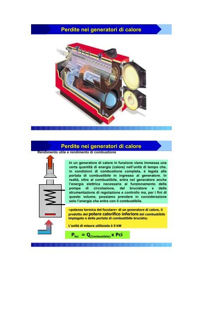 Quarta Lezione Il rendimento dei Generatori - Teknologieimpianti