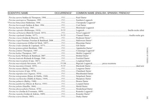 Names of Fishes - American Fisheries Society