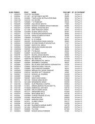 SLNO PERNO CDAC NAME PAID AMT DT. OF PAYMENT 1 ...