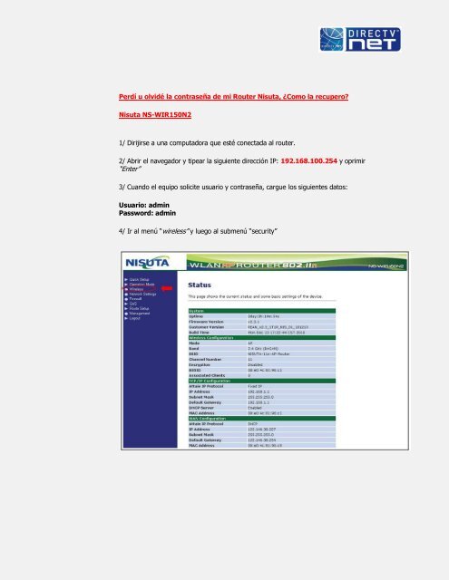 Configurar repetidor nisuta sale