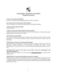 Preinscripción e inscripción Ciclo 03/2012 Preguntas frecuentes