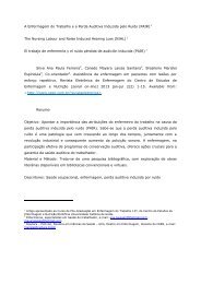 A Enfermagem do Trabalho e a Perda Auditiva Induzida pelo Ruído ...