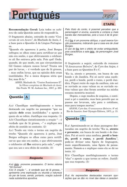 lingua portuguesa - Oficina do Estudante