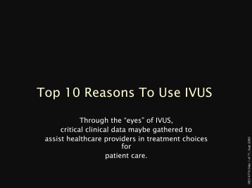 Top 10 Reasons To Use IVUS - Boston Scientific