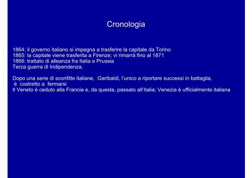 Dall'Unità d'Italia ai primi del Novecento - (quarta parte, sezione III)