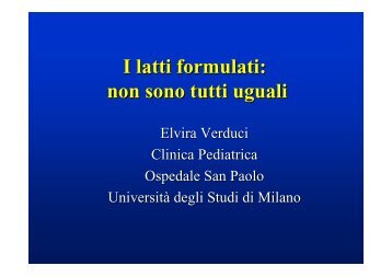 I latti formulati: non sono tutti uguali - Sipps