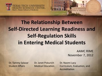 The Relationship Between Self-Directed Learning Readiness and ...