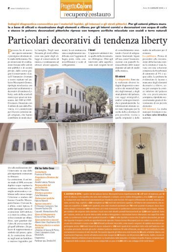 Pescara, particolari decorativi di tendenza liberty PROGETTO ...