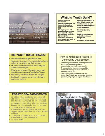 What is Youth Build? - East St. Louis Action Research Project