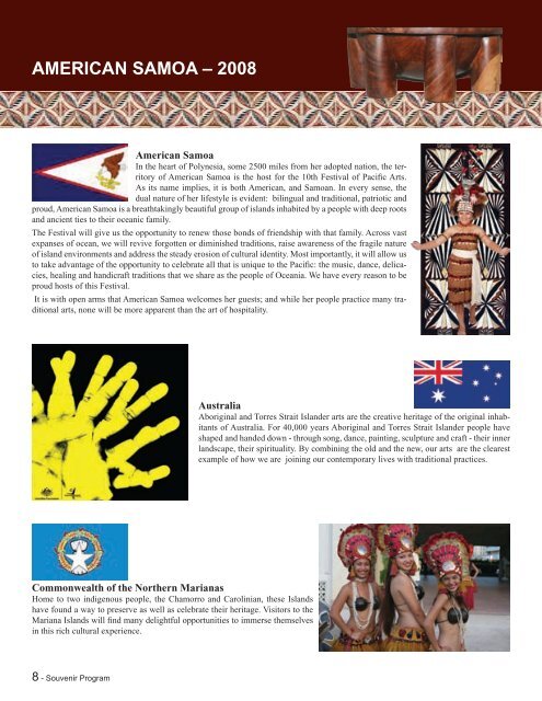 10th Festival of Pacific Arts - American Samoa Information