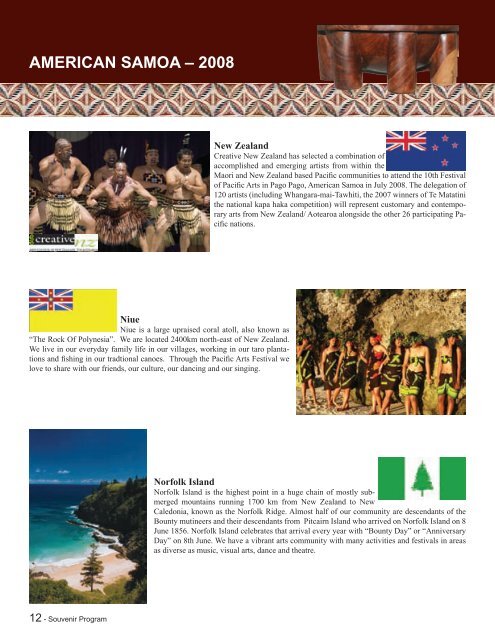 10th Festival of Pacific Arts - American Samoa Information