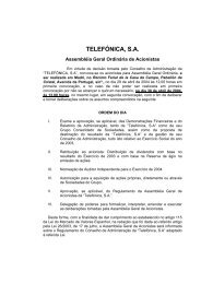 Comunicação e agenda em nova página (PDF 120 KB) - Telefonica