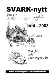 SVARK-Nytt Nr 4-2003 - SK7AX