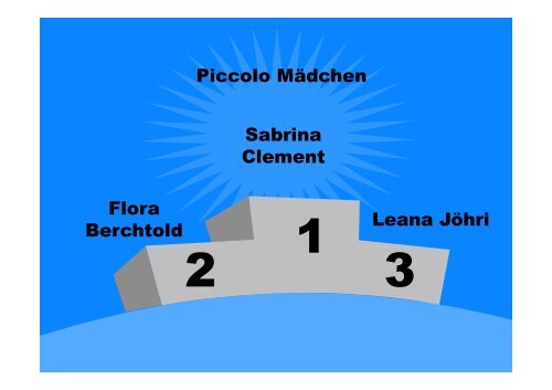 Piccolo Mädchen Sabrina Clement Flora Flora Berchtold Leana Jöhri