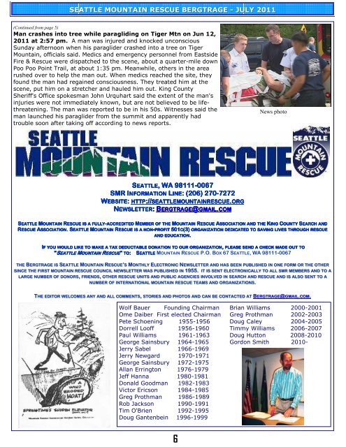 July - Seattle Mountain Rescue