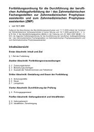 Fortbildungsordnung ZMP - Zahnärztekammer Schleswig-Holstein