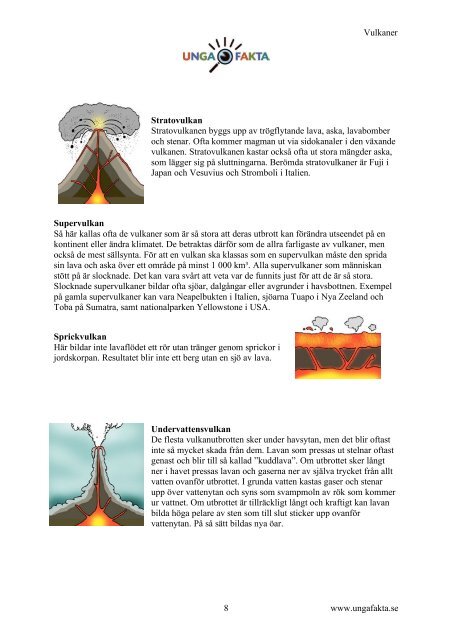 Vulkaner – arbetsmaterial - Unga Fakta