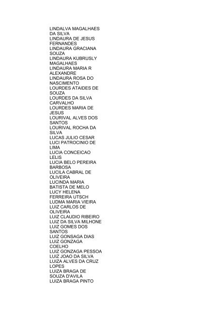 Lista geral de precatórios - TJDFT