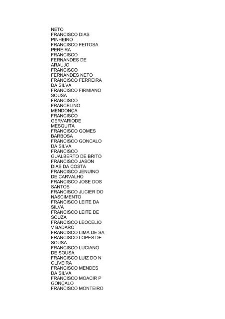 Lista geral de precatórios - TJDFT