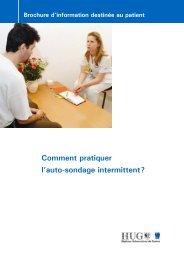 Comment pratiquer l'auto sondage intermittent? - HUG