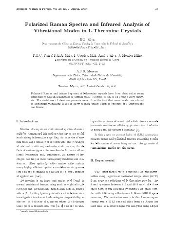 Polarized Raman Spectra and Infrared Analysis of Vibrational ...