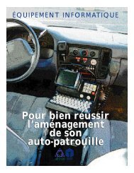 Pour bien réussir l'aménagement de son auto-patrouille ... - Apsam