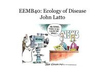 EEMB40: Ecology of Disease John Latto
