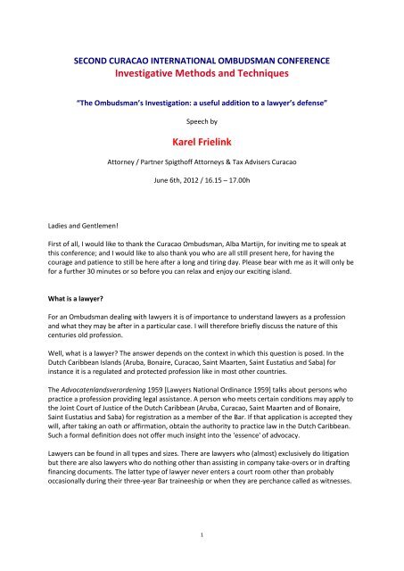 Investigative Methods and Techniques Karel ... - Karel's Legal Blog