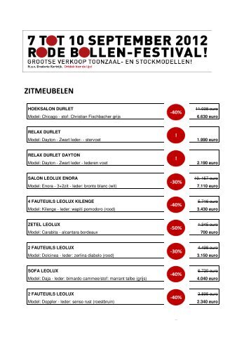 Rodebollenactie lijst - Lerouge Meubelen