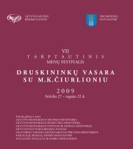 Druskininkų vasara su M.K.Čiurlioniu. 2009 m. bukletas - Lmrf.lt