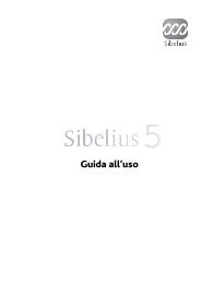 Guida all'uso - Sibelius