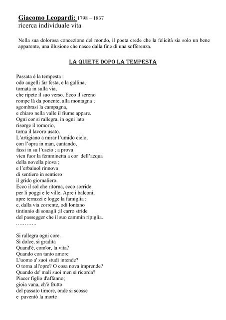 La Quiete Dopo La Tempesta Casieresalvatore It