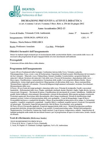 FIDELIBUS -Geologia Applicata.pdf - DICATECh - Politecnico di Bari