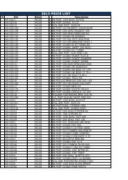 2013 PRICE LIST - Colombes