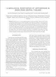 a serological investigation of leptospirosis in sows from central ...