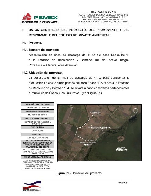 “Construcción de línea de descarga de 4'' Ø del pozo Ebano-1057H ...