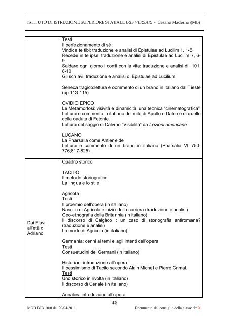 5CS documento CdC - Iris Versari