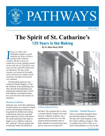 July 2011 - St. Catharine Academy