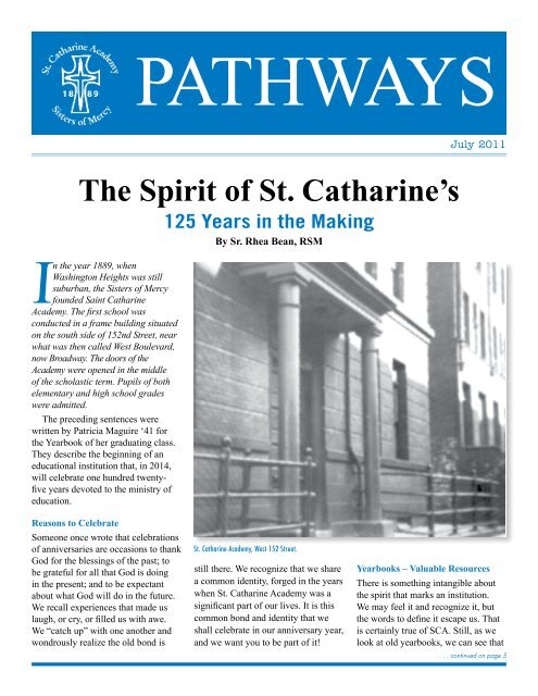 July 2011 - St. Catharine Academy