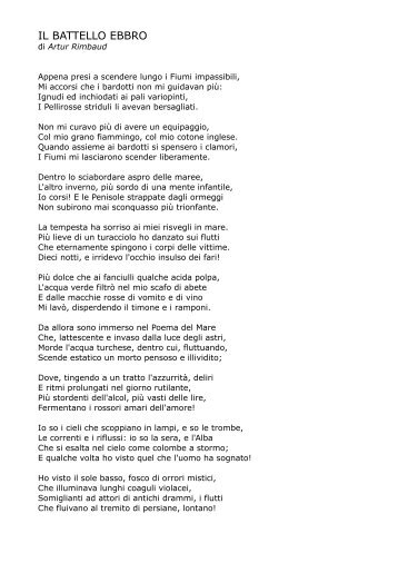Rimbaud, Il battello ebbro (traduzione)