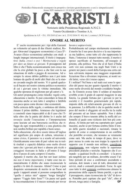 Luglio - Associazione Nazionale Carristi d'Italia