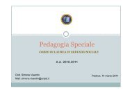 Pedagogia Speciale - Scienze della Formazione