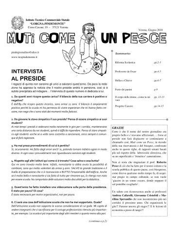 Edizione Giugno 2010 (pdf) - ITCS Lorgna - Pindemonte