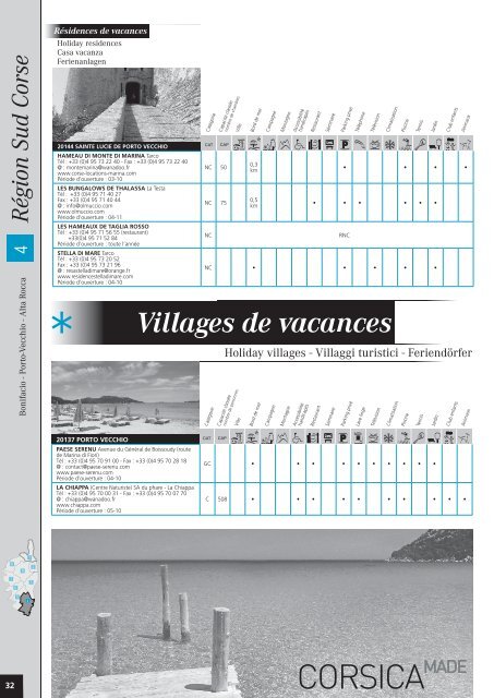 Brochure hébergement - Agence du Tourisme de la Corse