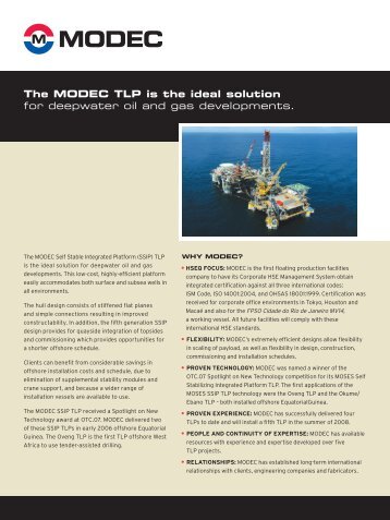 TLP Product Sheet - modec