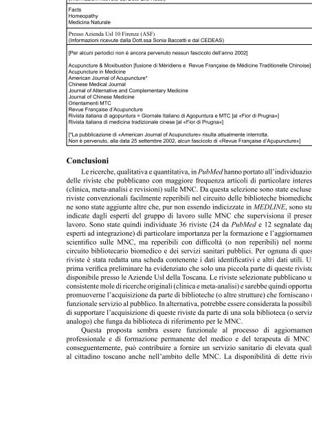 pubblicazione - Agenzia Regionale di Sanità della Toscana