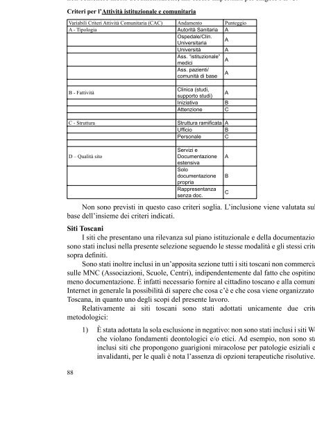 pubblicazione - Agenzia Regionale di Sanità della Toscana