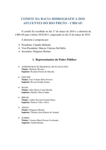 Representantes do Comitê(PDF) - coopa-df