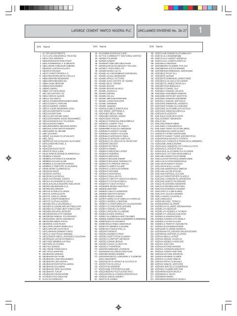 LafargeWapco_UnclaimedDividend 2011_280212.pmd